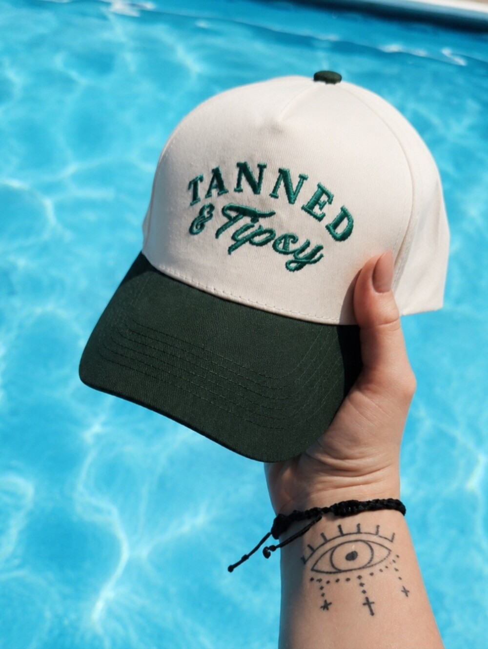 Tanned & Tipsy Trucker Hat - Palm Pour